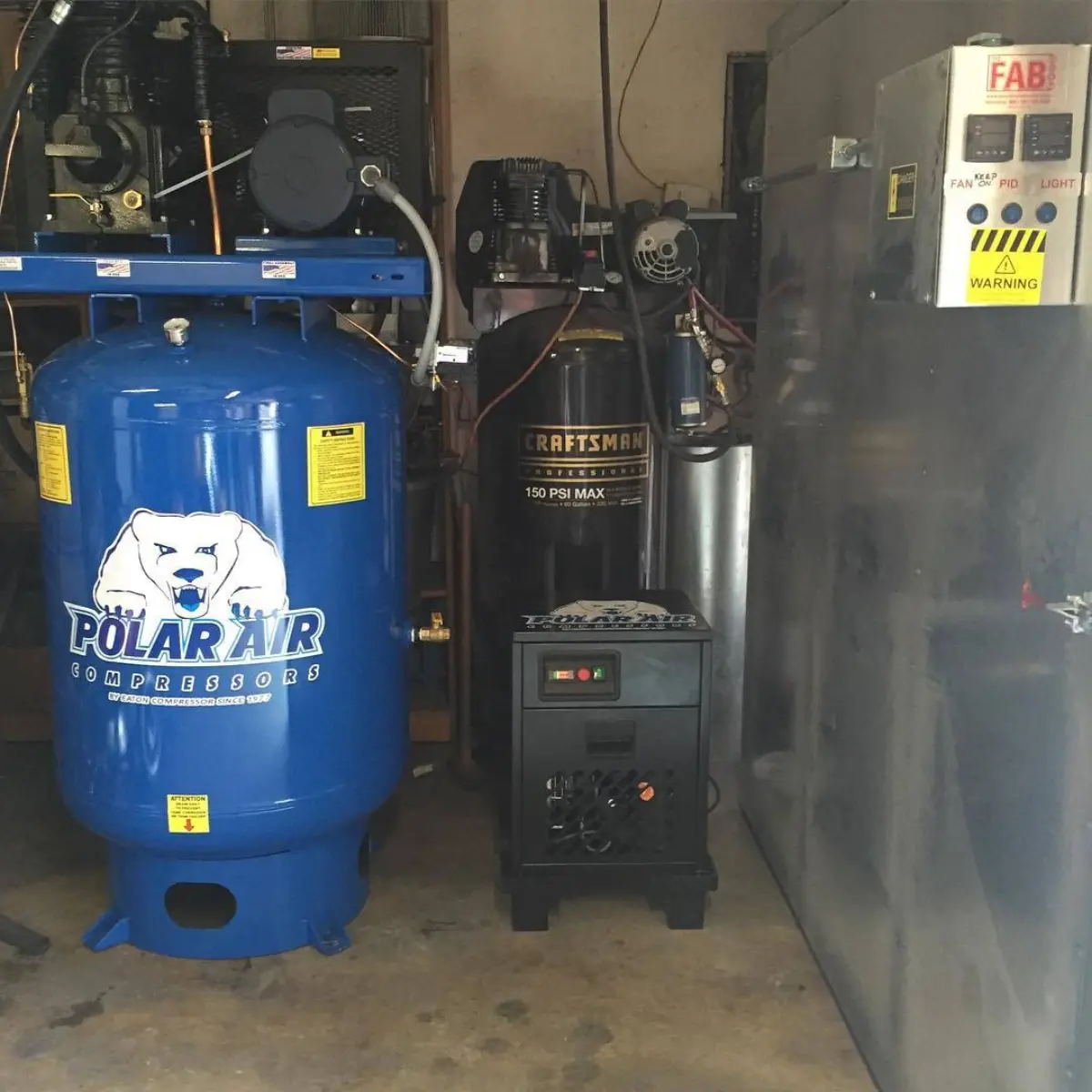 New 120 gallon compressor and air dryer going in