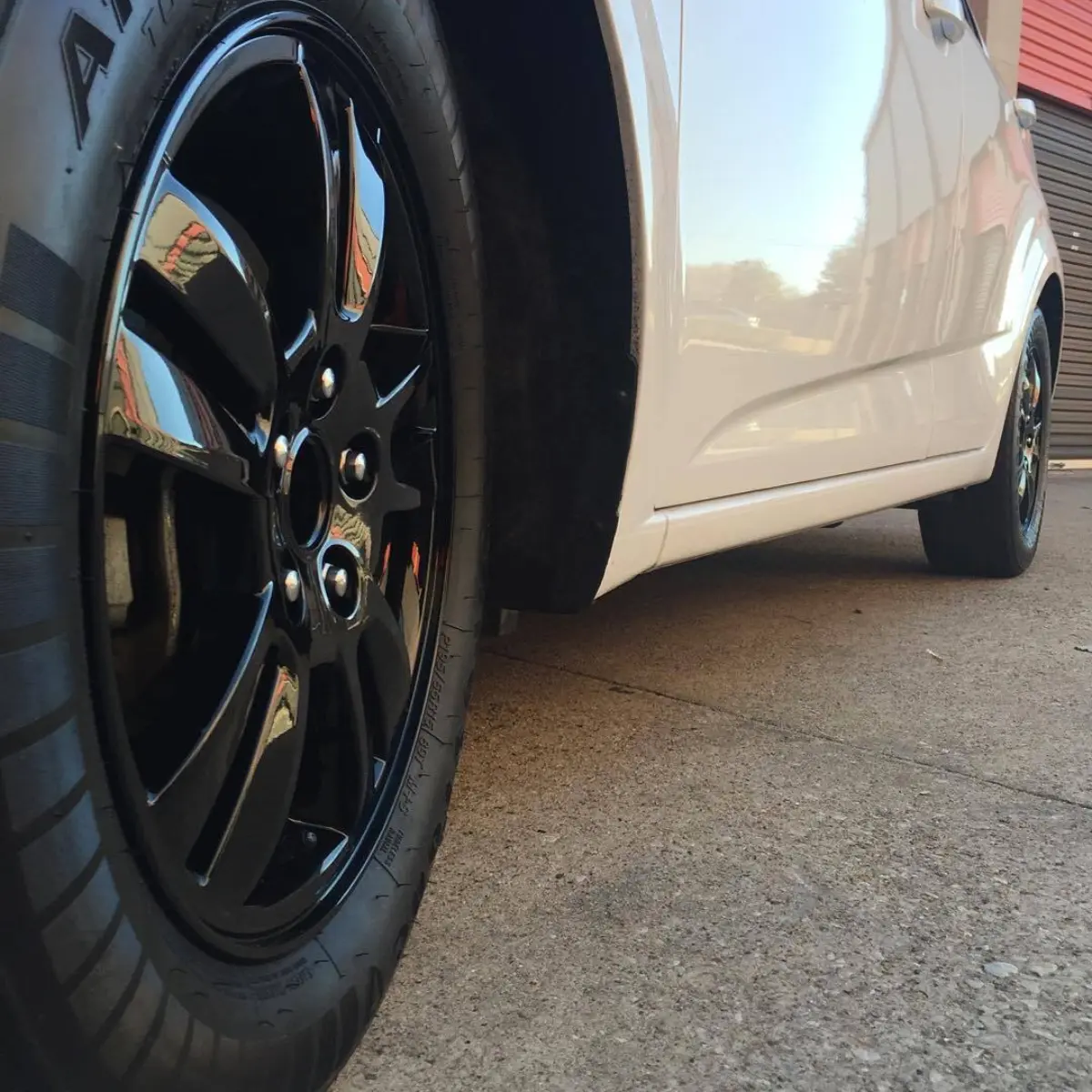Wet black on a set of 16" Chevrolet Sonic wheels