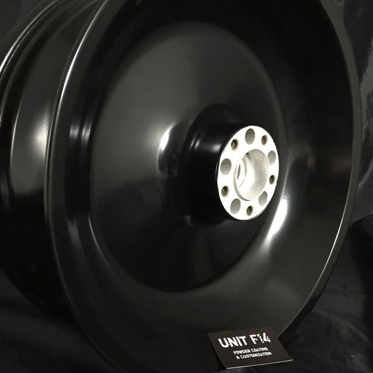 Some semigloss on a Harley wheel