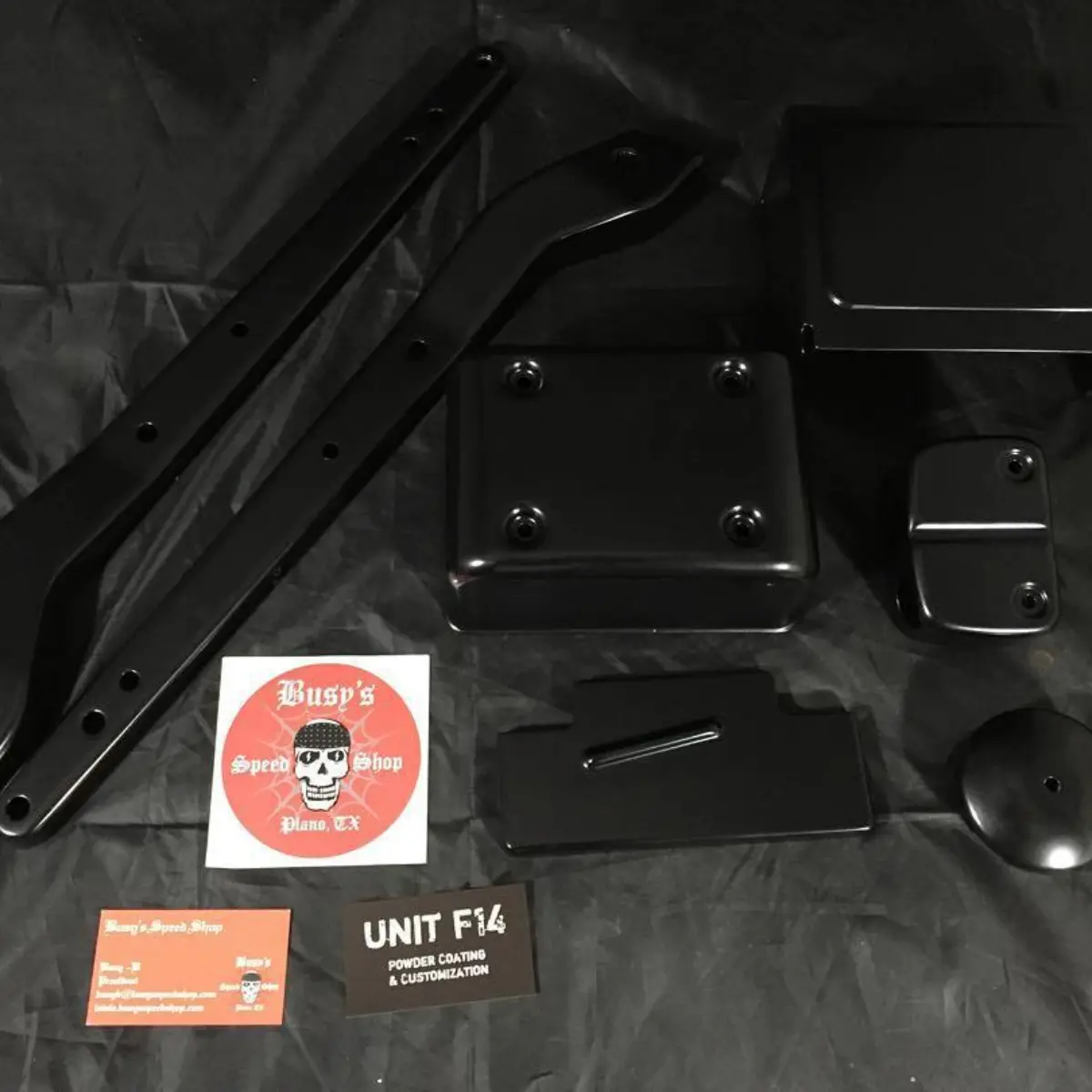 Some parts done up in semi-gloss for Busy B's Harley. Give @busysspeedshop a follow and check out the sweet builds they have going on!