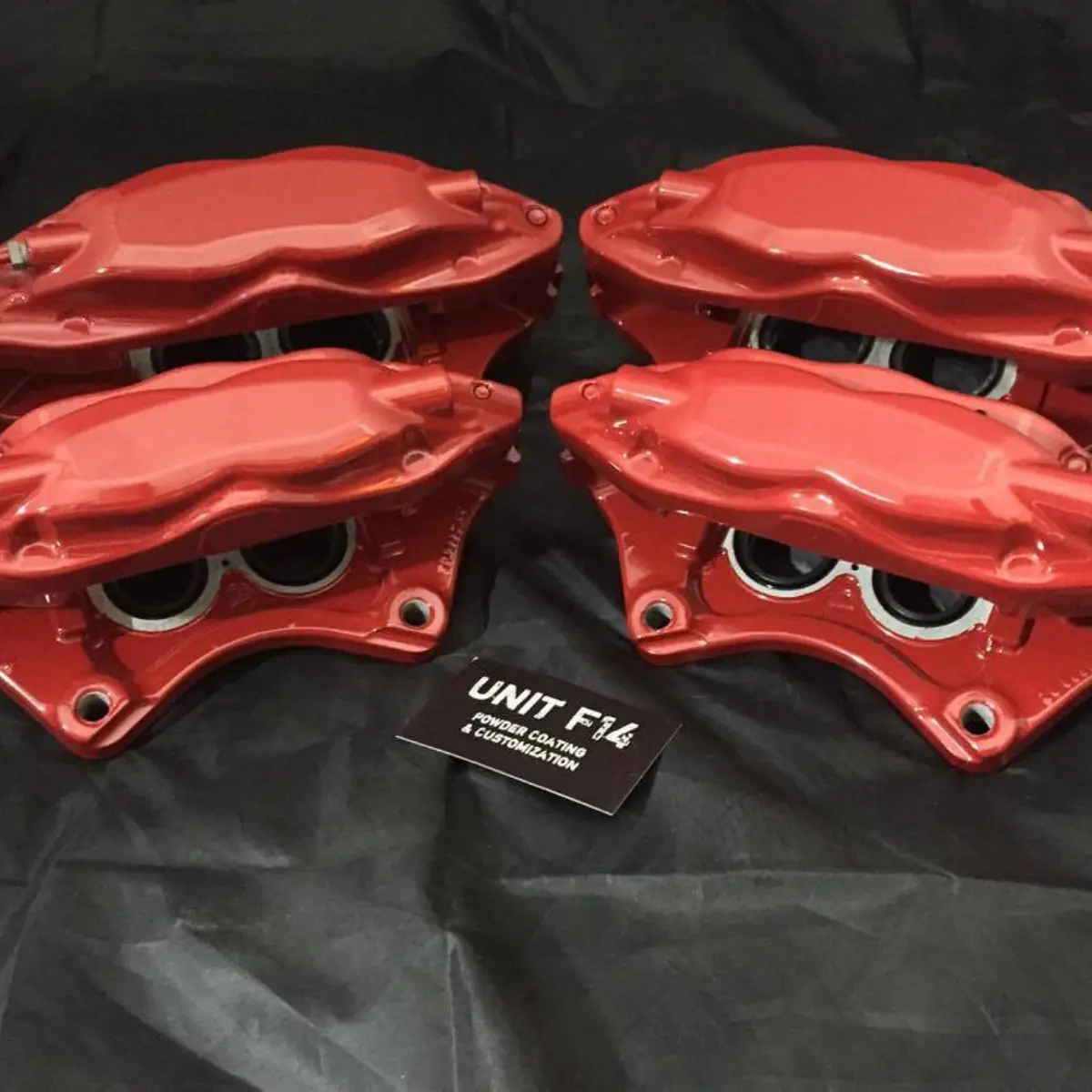 Bellrose Red on a set of Brembo brake calipers