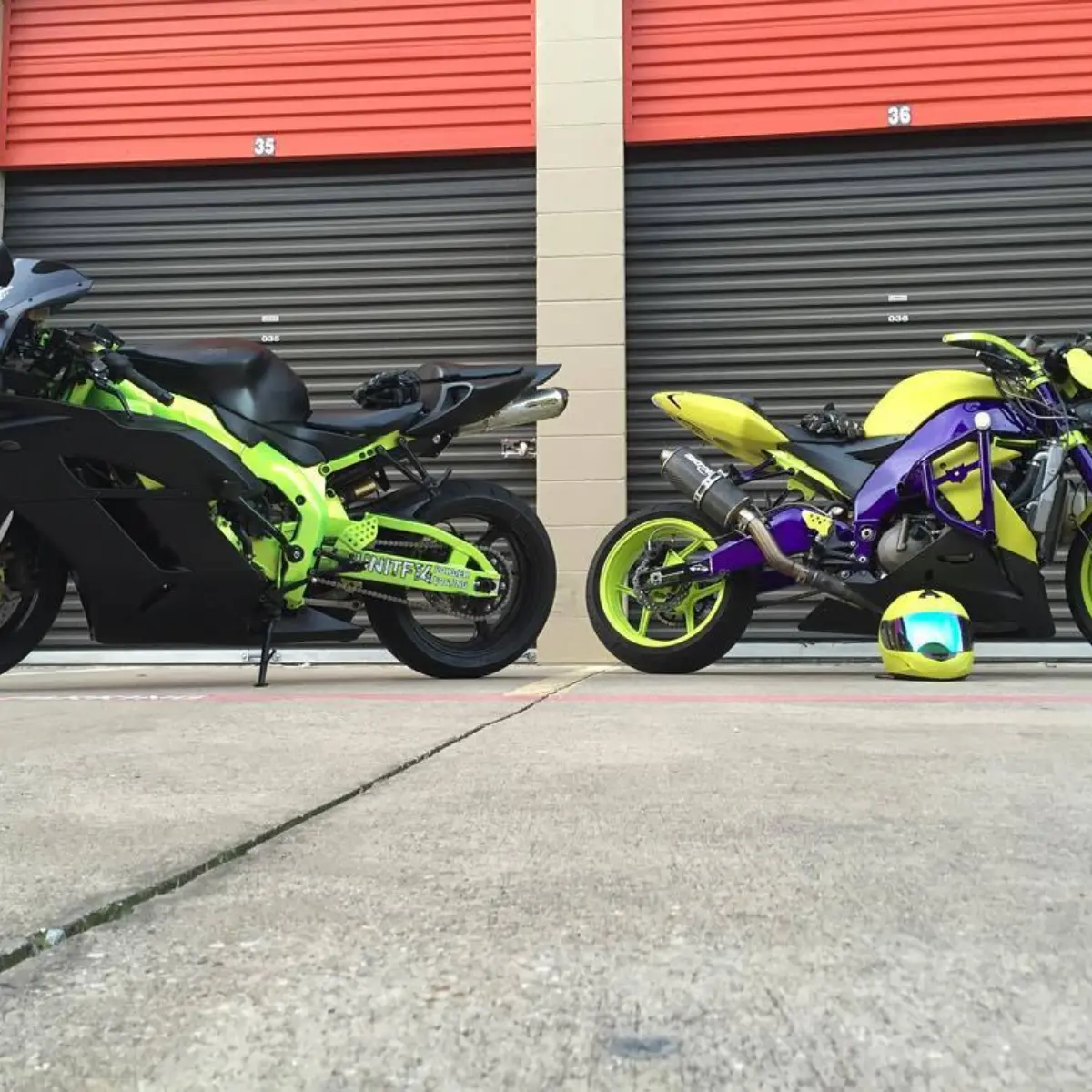 @liv_maas's ZX-10 and my own CBR 1000rr. The reason we do what we do