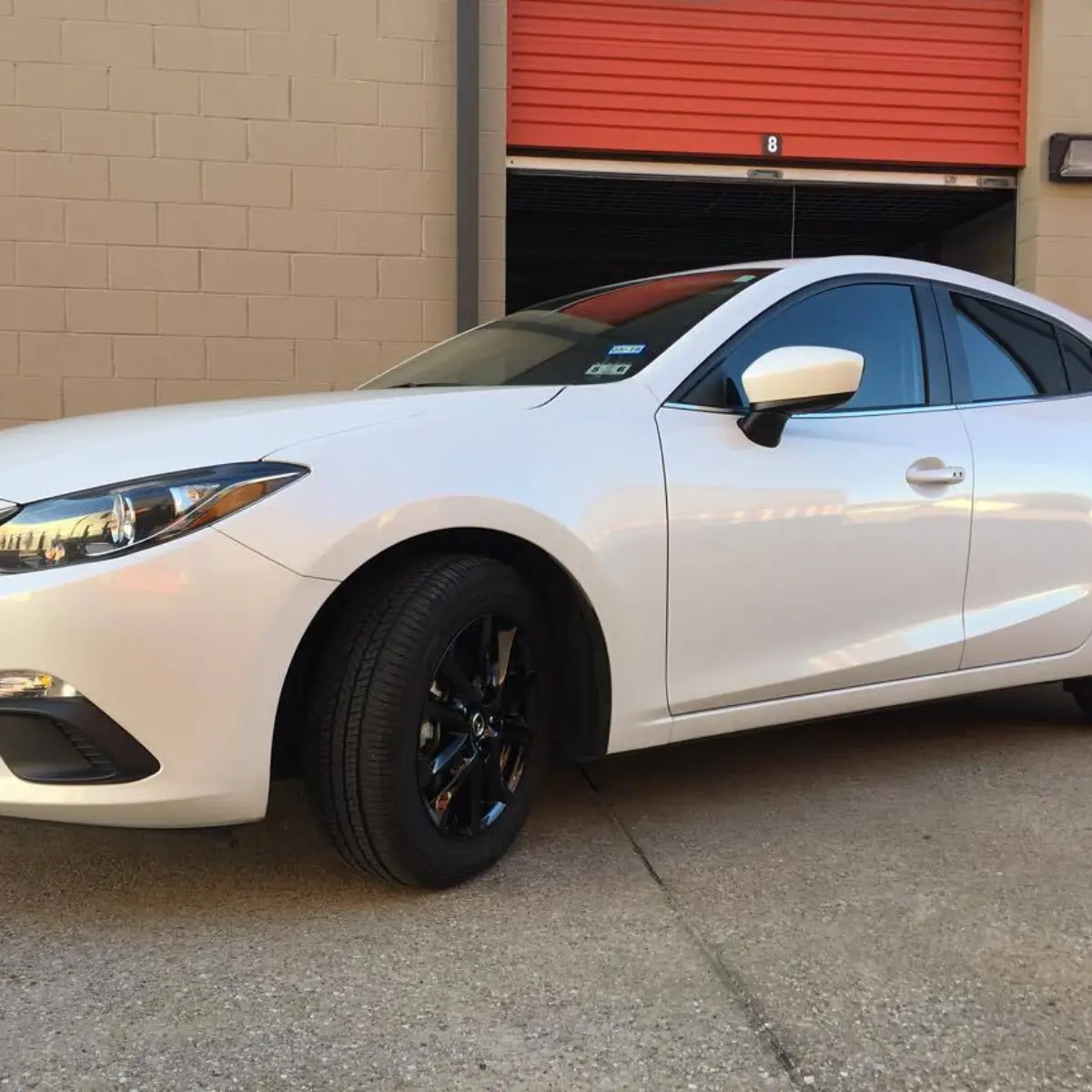 Mazda 3 with a 48 hour turn around for these wet black rims