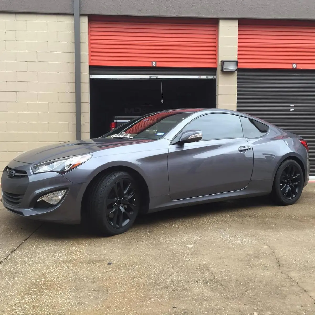 2013 Hyundai Genesis with Matte Black rims