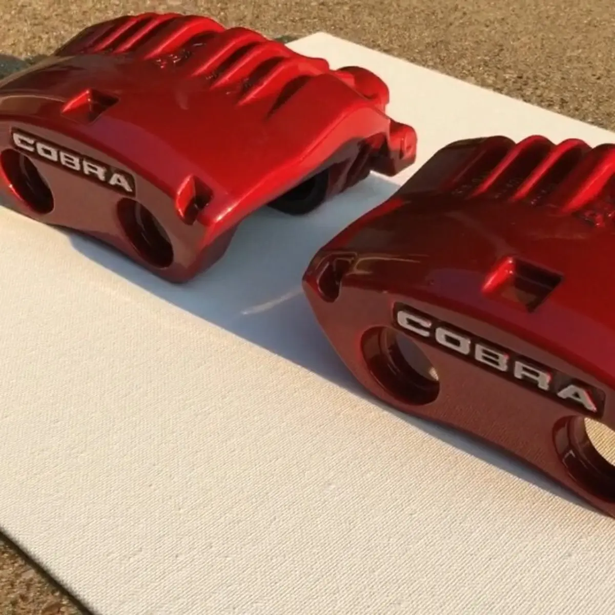Calipers with masked lettering