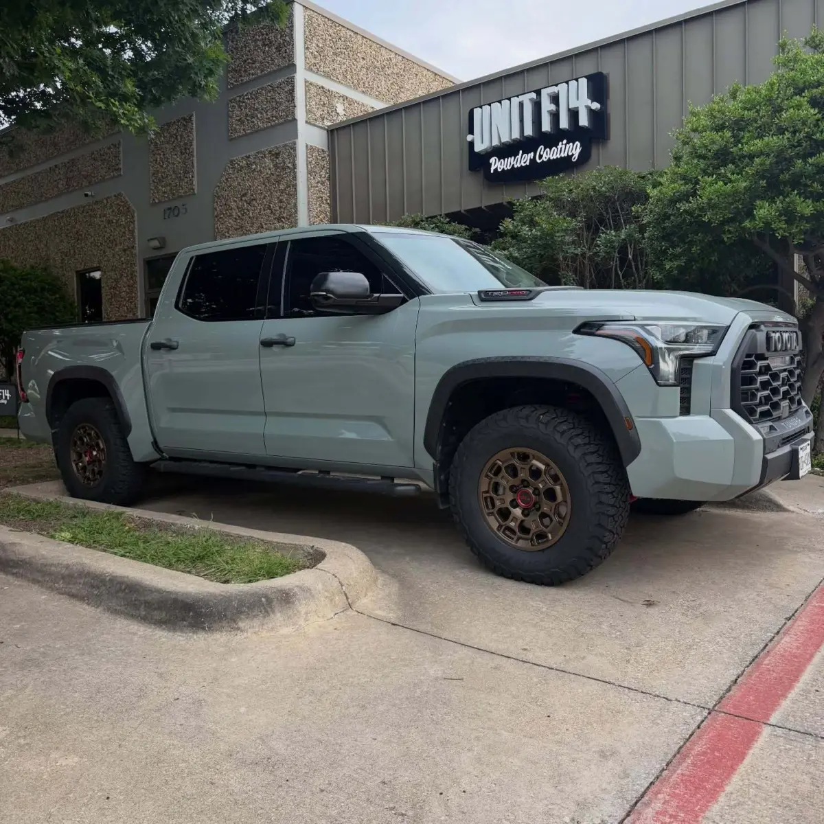 Toyota Tundra wheels refinished in Highland Bronze with a Semigloss Clear