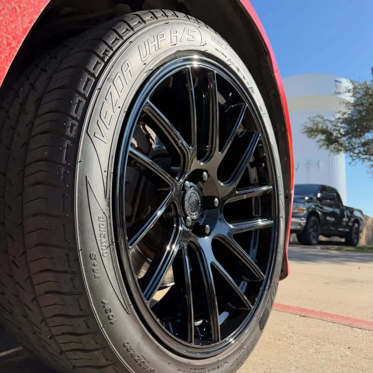 Dodge charger wheels powder coated Gloss Black
