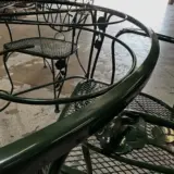 Patio Set sandblasted and powder coated with Zinc Primer and Fir Green