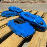Stoptech and Wilwood brake calipers refinished in Voodoo Blue with High Gloss Clear from @prismaticpowders