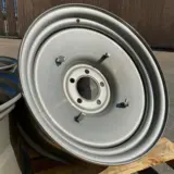Steel wheels refinished in GM Pewter