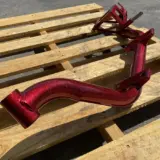 Scooter frame refinished in Super Red Sparkle