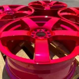Wheels refinished in Corkey Pink