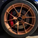 Apex wheels powder coated in a Satin Metallic Rose Gold