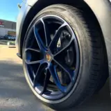 Porsche wheels powdercoated @prismaticpowders matte misty blue