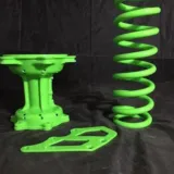 Kawasaki green powder coat swatch